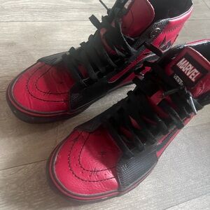 Vans Marvel Red and Black Sneakers